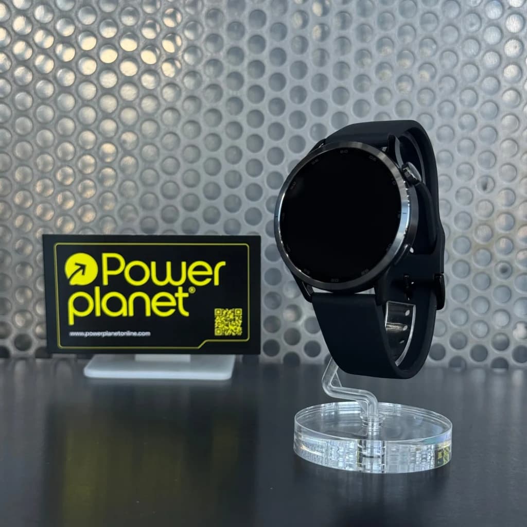 Xiaomi Watch S5 46 mm preto com caixa metálica, mostrador redondo AMOLED, moldura fina e pulseira de silicone escura, visual elegante e esportivo