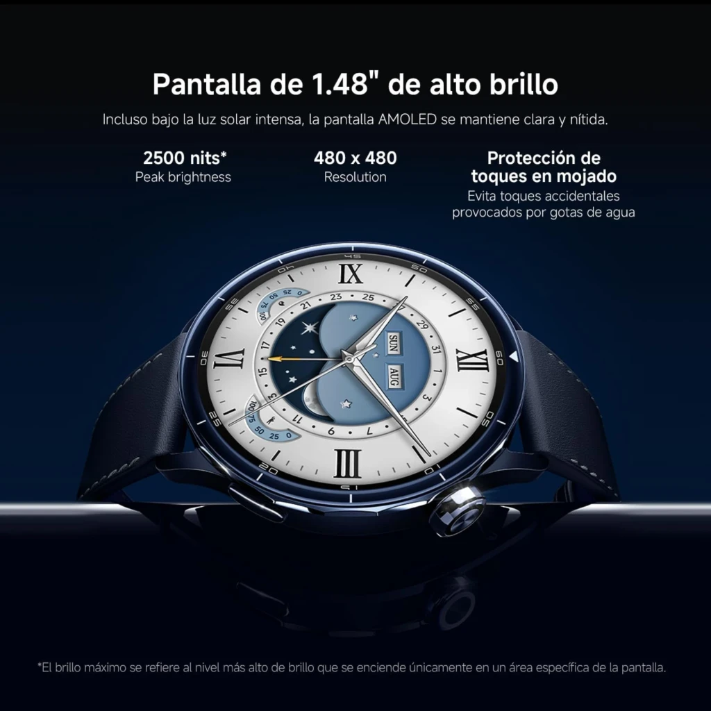 Xiaomi Watch S5 46 mm preto com caixa metálica, tela AMOLED 1,48 polegadas, mostradores redondo e esportivo, pulseira de silicone e botões laterais - Item3