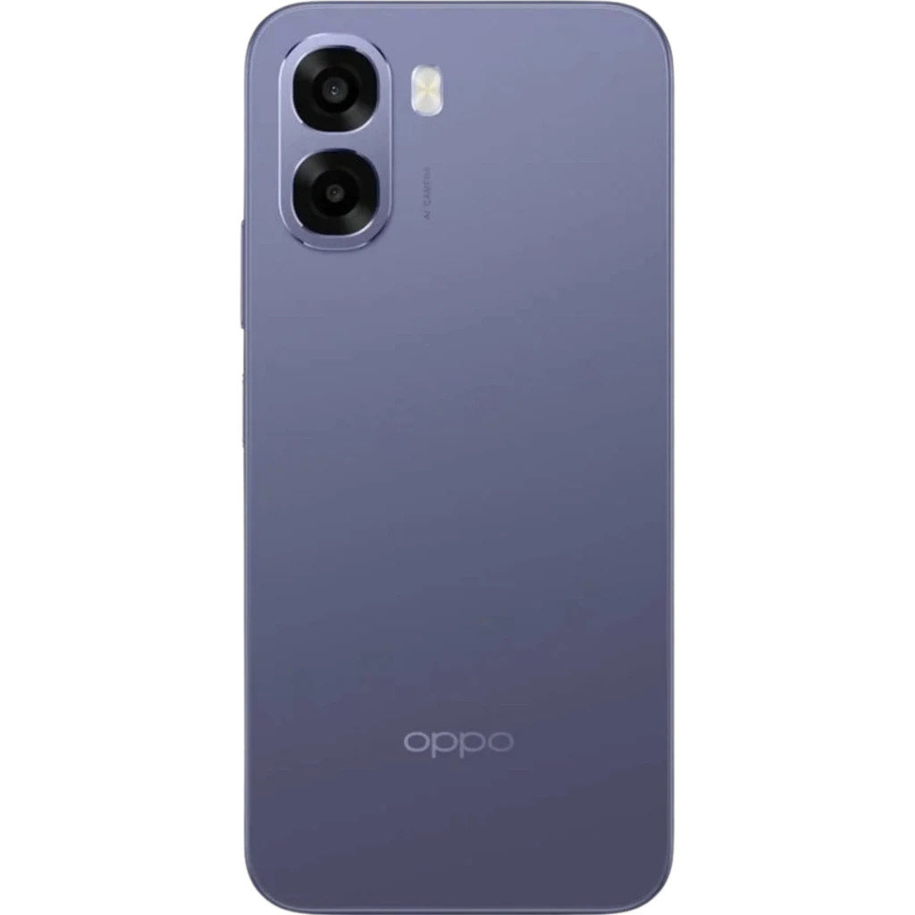 OPPO A6X 5G negro con pantalla amplia, doble cámara trasera con aro plateado, frontal con borde delgado y notch mínimo; diseño elegante y batería 6100 mAh - Ítem2