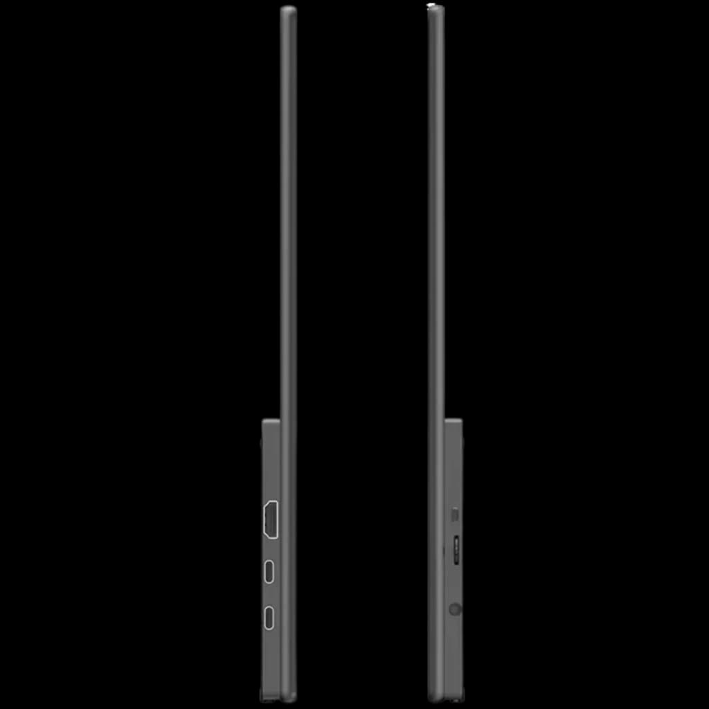 Perfil lateral ultrafino con puertos USB y HDMI del Uperfect UMax21 Monitor 21,5 pulgadas Full HD táctil 120 Hz IPS, marco delgado y diseño minimalista
