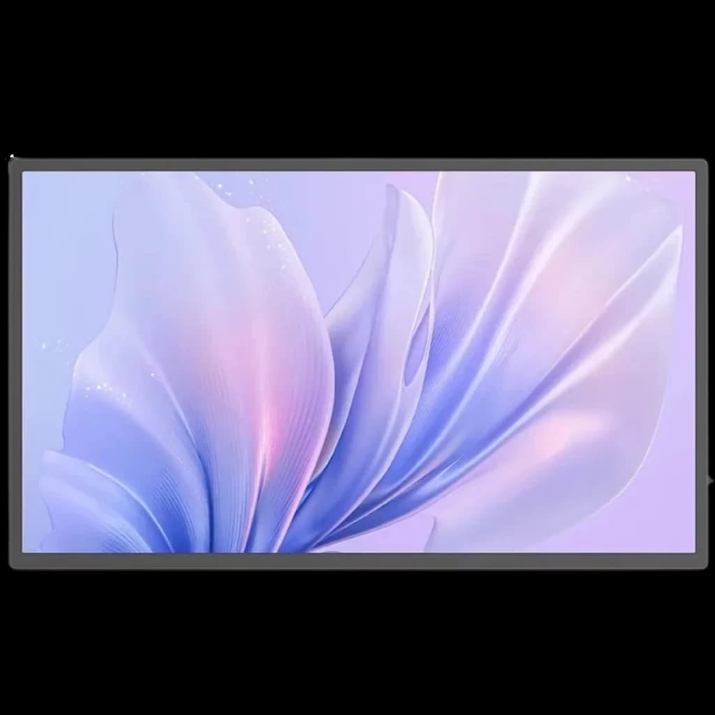 Uperfect UMax21 Monitor 21,5" Full HD táctil con panel IPS, 120 Hz, biseles delgados y pantalla brillante con fondo floral en tonos lila y rosa