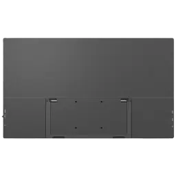 Parte trasera del Uperfect UMax21 Monitor 21,5" Full HD Táctil 120 Hz IPS con panel liso gris oscuro, soporte VESA central y puertos laterales señalados