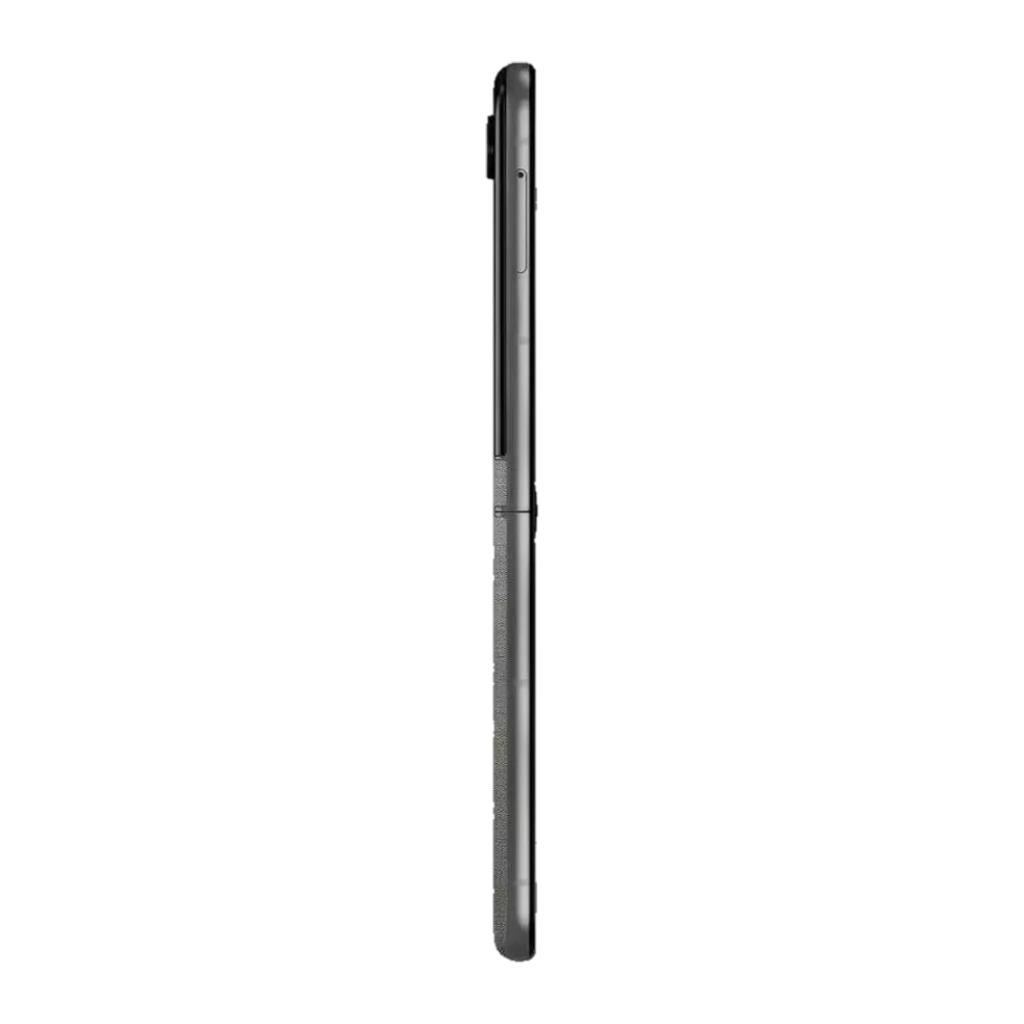 Motorola Razr 70 5G Hematite plegable con pantalla externa, doble cámara trasera, acabado texturizado gris y logo Motorola centrado en ambas mitades - Ítem3