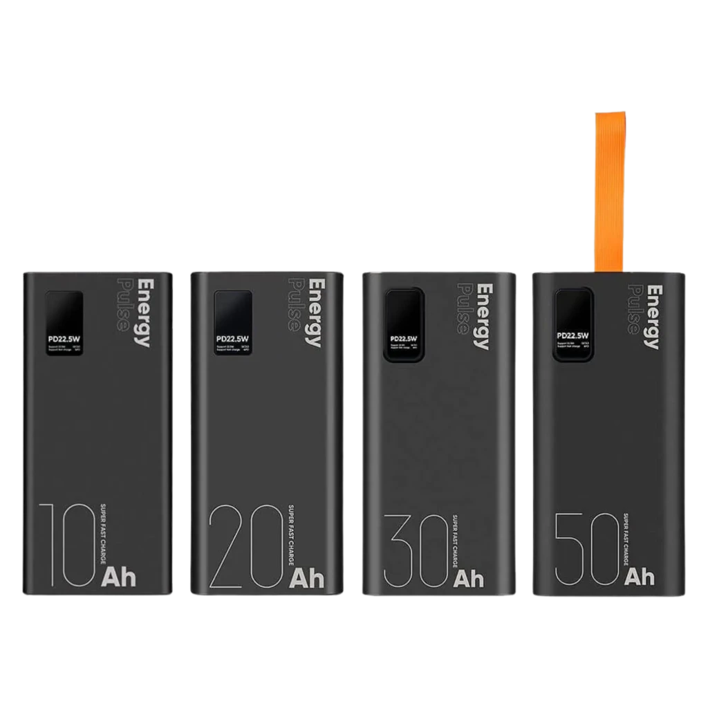 OBAL:ME EnergyPulse Power Bank 30000mAh 22,5W USB-C Preto com visor digital de carga, corpo preto fosco, portas USB-A e USB-C e cabo incluso - Item4