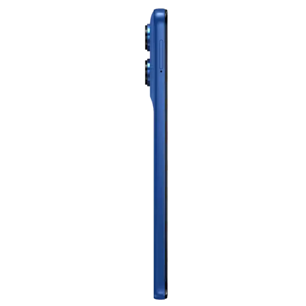 Motorola Moto G47 5G en Pantone Nautical Blue, triple cámara trasera, pantalla frontal con orificio central y bordes finos, acabado azul mate elegante - Ítem7