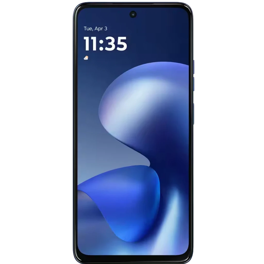 Motorola Moto G47 5G en Pantone Nautical Blue, triple cámara trasera, pantalla frontal con orificio central y bordes finos, acabado azul mate elegante - Ítem5