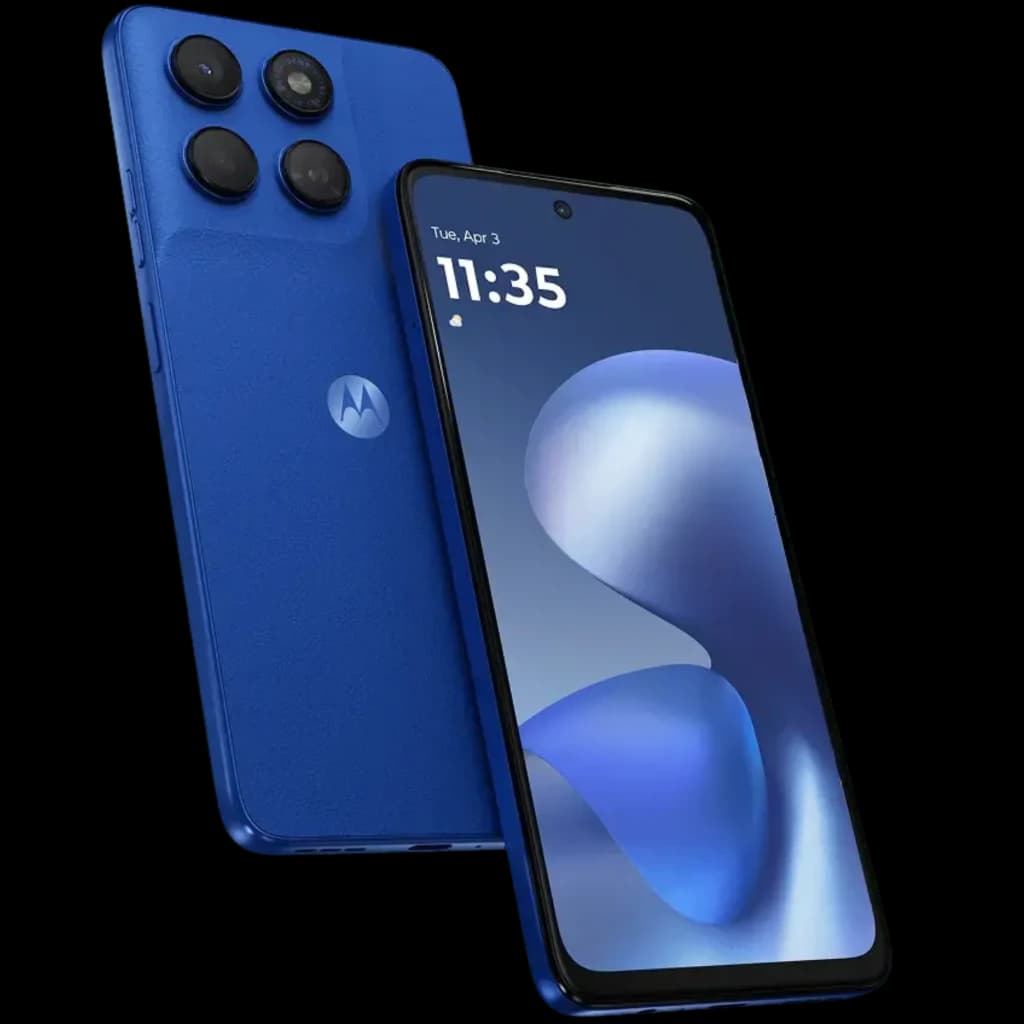 Motorola Moto G47 5G 128 Go Pantone Nautical Blue8 Go 108 MP gris, dos texturé, triple caméra proéminente, écran bord à bord avec poinçon central