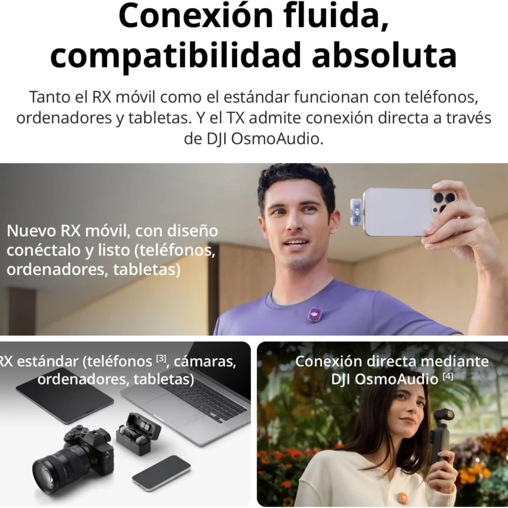 DJI Mic Mini 2 com 2 transmissores, 1 receptor e estojo de carregamento; LEDs, clip e capa antivento; tampas coloridas intercambiáveis - Item4