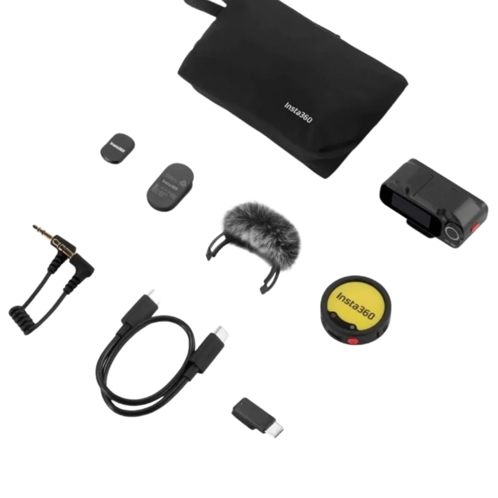Insta360 Mic Pro Micrófono Inalámbrico 32-bit Float con transmisor compacto con pantalla M32b, receptor con clip y estuche negro con cierre zip - Ítem2