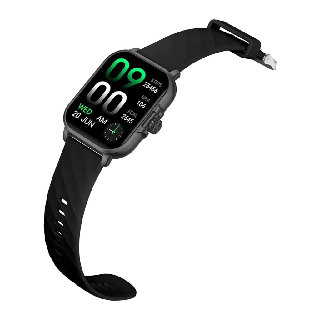 Black Shark GT3 Neo2 Smartwatch negro con correa de silicona, pantalla rectangular con números grandes, monitor de pasos y calorías, clasificación IP68 - Ítem1