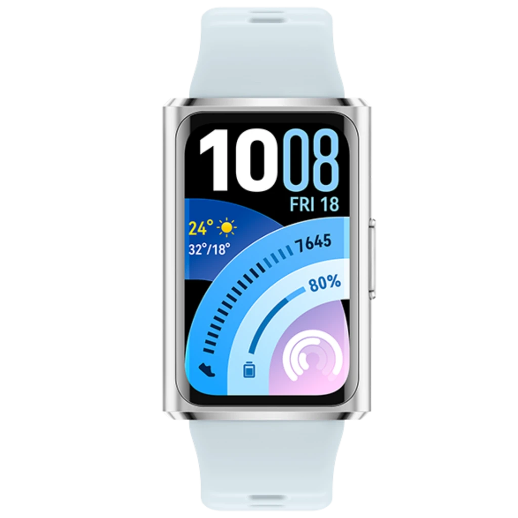 Huawei Band 11 Pro azul con pantalla AMOLED 1,62 pulgadas, caja plateada, botón lateral, correa de silicona ajustable y esfera con métricas de salud - Ítem3