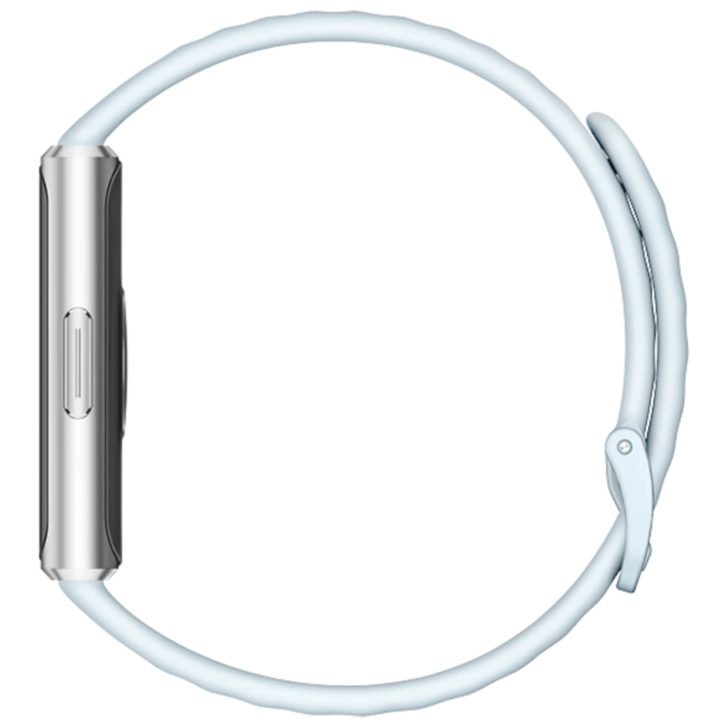 Huawei Band 11 Pro azul con pantalla AMOLED 1,62 pulgadas, caja plateada, botón lateral, correa de silicona ajustable y esfera con métricas de salud - Ítem5