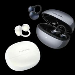 Black Shark C3 Blanco Auriculares Bluetooth Open Ear con ganchos ergonómicos, estuche de carga blanco y otro metálico, almohadillas intercambiables