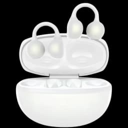 Black Shark C3 Blanco Auriculares Bluetooth Open Ear con estuche compacto blanco, diseño ergonómico de gancho, luces LED suaves y acabado brillante