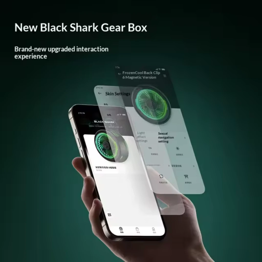 Black Shark Magnetic Cooler 6 branco, refrigerador magnético 35 W com ventoinha RGB circular, grelhas laterais e acabamento compacto para resfriamento - Item2