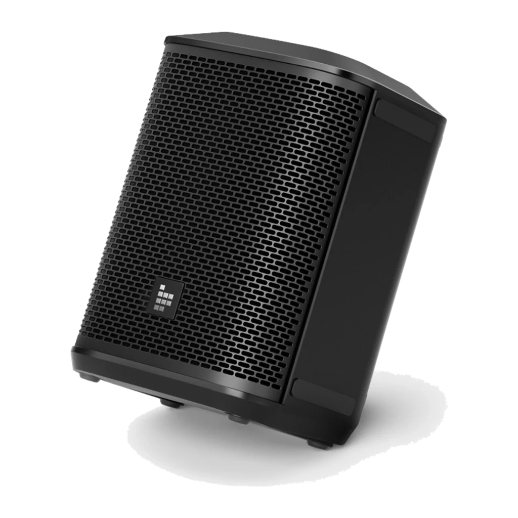 Coluna PA Tronsmart Hytune S1 200W com grelha metálica preta, painel superior inclinado e indicador frontal quadrado; smartphone exibindo conexão Bluetooth - Item9