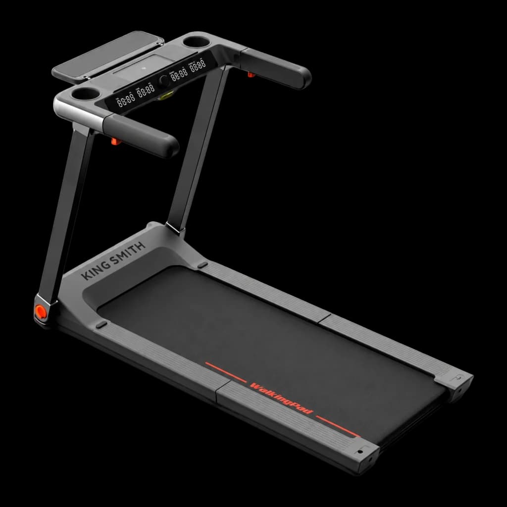Tapis de course Kingsmith WalkingPad G2 Plus pliable 551,6W noir, cadre compact, main courante double, écran LED intégré, bande antidérapante avec ligne