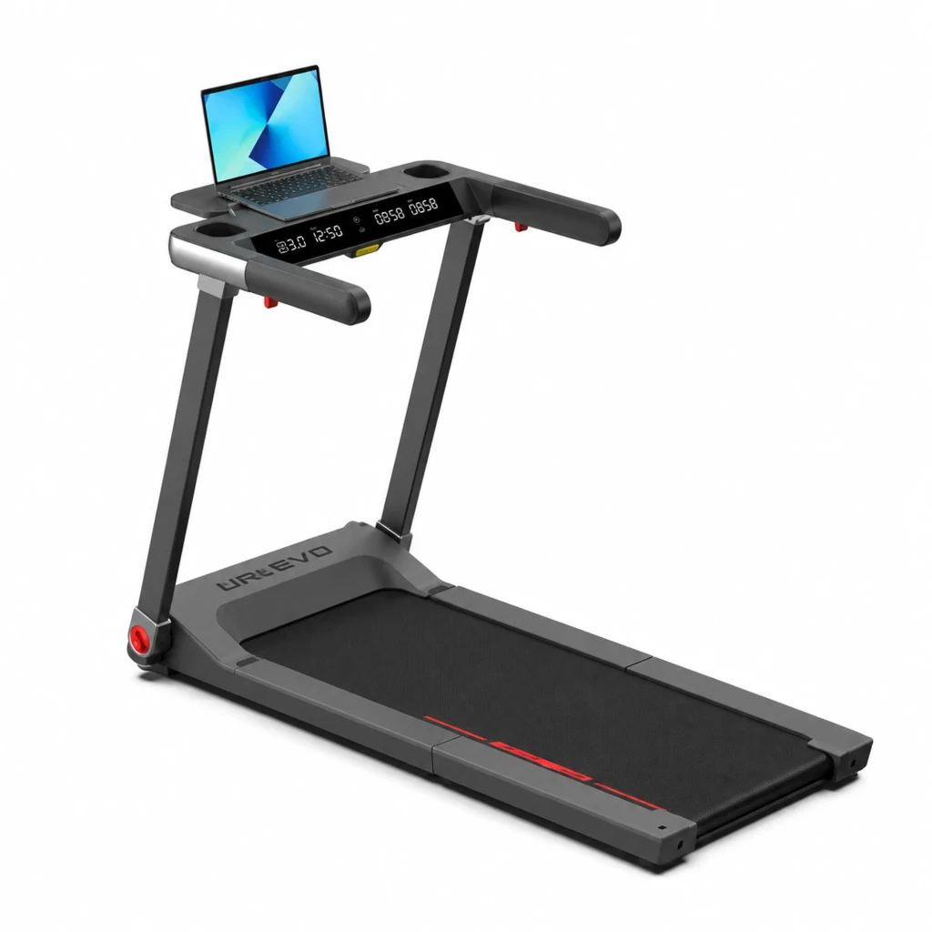 Cinta de correr Kingsmith WalkingPad G2 Plus Plegable 551,6W en negro, diseño compacto con pasamanos, pantalla LED en la consola y banda con detalle rojo - Ítem1