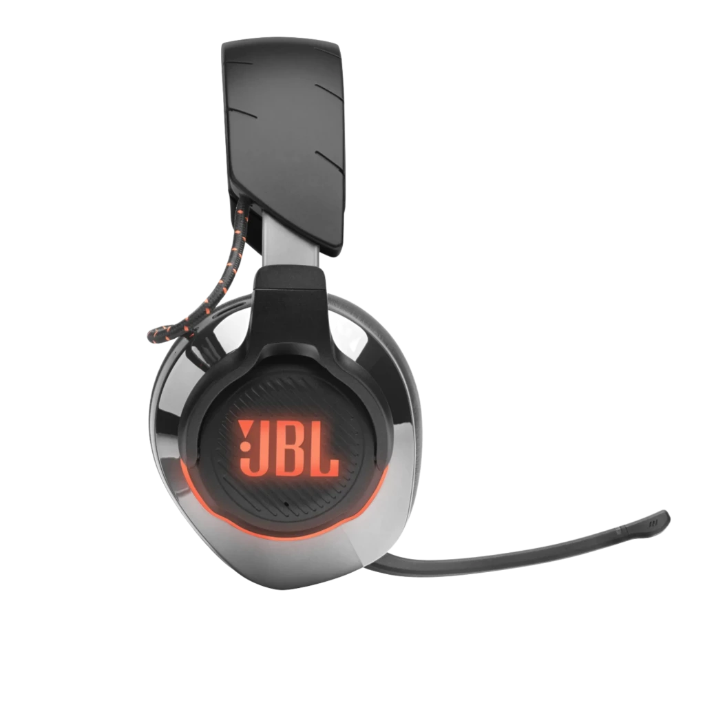 Casque gaming sans fil JBL Quantum 810 avec éclairage LED bleu, micro perche amovible, coussinets rembourrés, arceau mat et dongle USB inclus - Ítem3