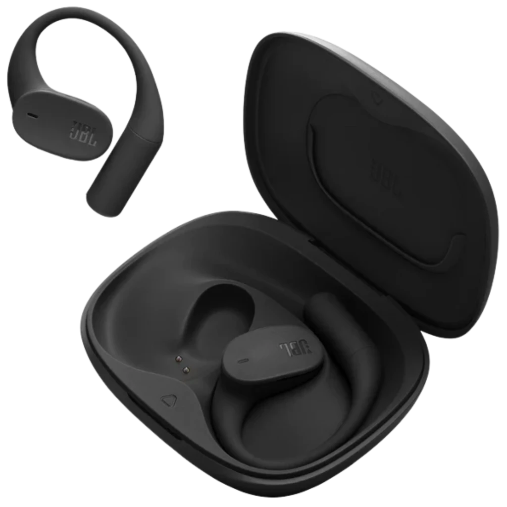 JBL Sense Lite Sem Fios IP54 32 h Preto com estojo compacto, fones esportivos com gancho auricular, acabamento fosco e indicador de carga LED - Item1