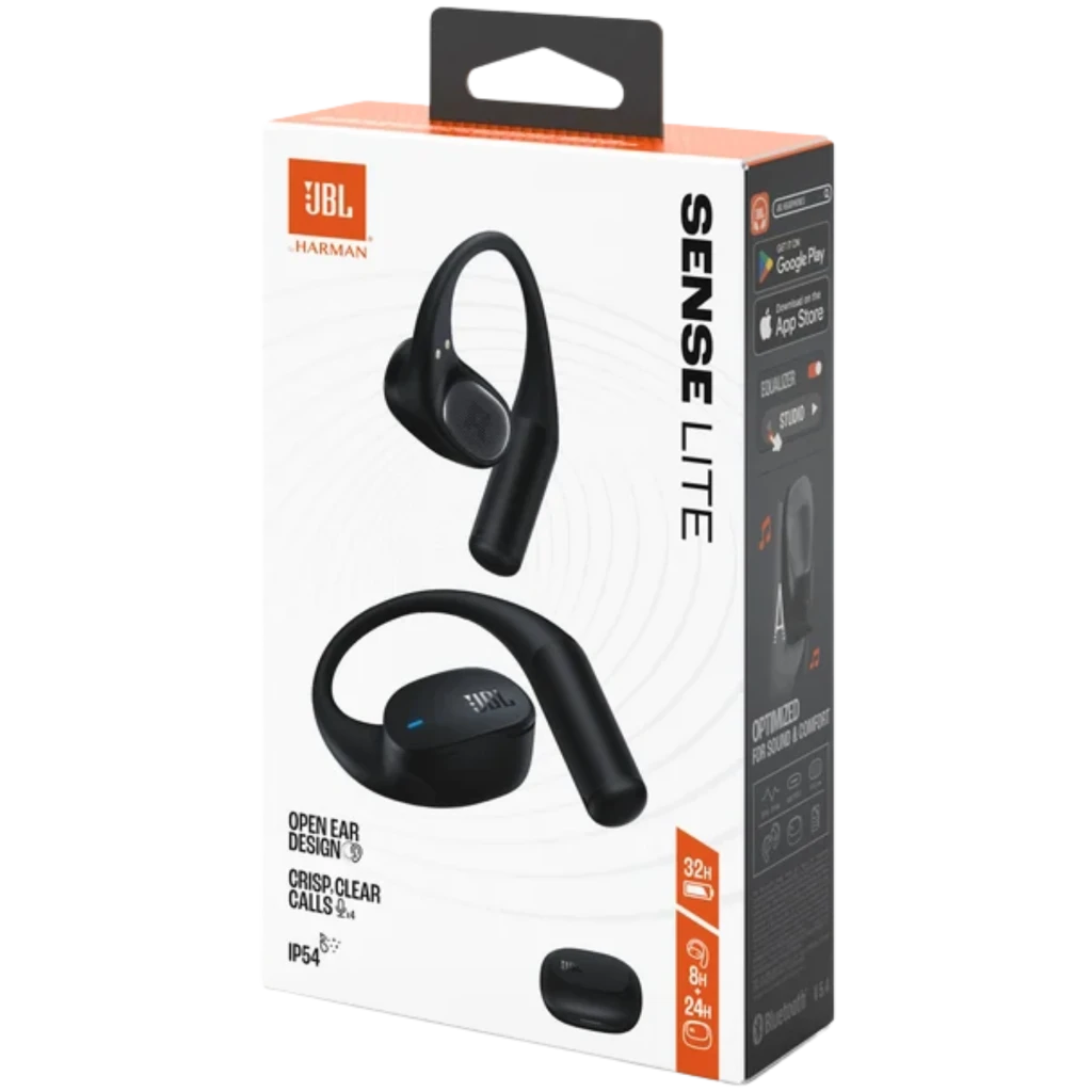 JBL Sense Lite Sem Fios IP54 32 h Preto com estojo compacto, fones esportivos com gancho auricular, acabamento fosco e indicador de carga LED - Item5
