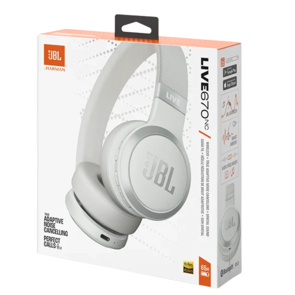 JBL Live 670NC Bluetooth Blanc - Auriculares Inalámbrico - Ítem6