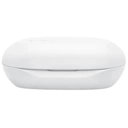 Boîtier blanc compact JBL Sense Lite Sans fil IP54 32 h, bords arrondis et finition lisse, capot à charnière discrète pour ranger et recharger les