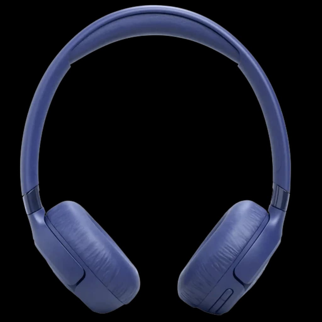 JBL Tune 680NC Bleu casque supra auriculaire sans fil bleu mat, arceau réglable, coussinets rembourrés, commandes intégrées, design pliable compact