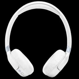 JBL Tune 680NC Blanc casque supra-auriculaire sans fil, arceau fin, coussinets rembourrés, boutons latéraux discrets, finitions mates élégantes