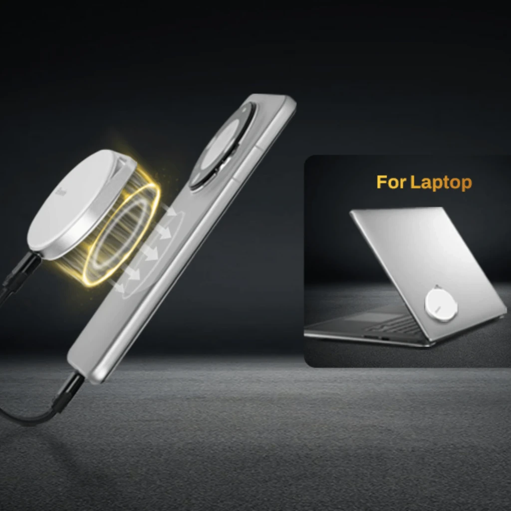 PM2000 Biwin Preto SSD Externo 1 TB com corpo redondo preto fosco, logotipo em relevo e aro cinza com alça integrada para transporte USB-C - Item5