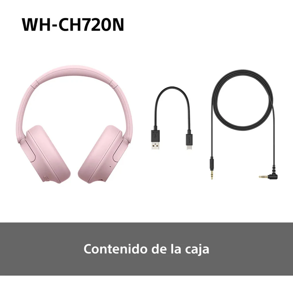 Fones Sony WH-CH720N rosa em over-ear, acolchoados, design leve com arco ajustável e controles laterais discretos. Acabamento fosco elegante. - Item9