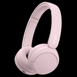 Sony WH-CH520 Rosa: audífonos on-ear plegables en color rosa mate, diadema acolchada, almohadillas suaves, puerto USB-C y logotipo Sony en la diadema