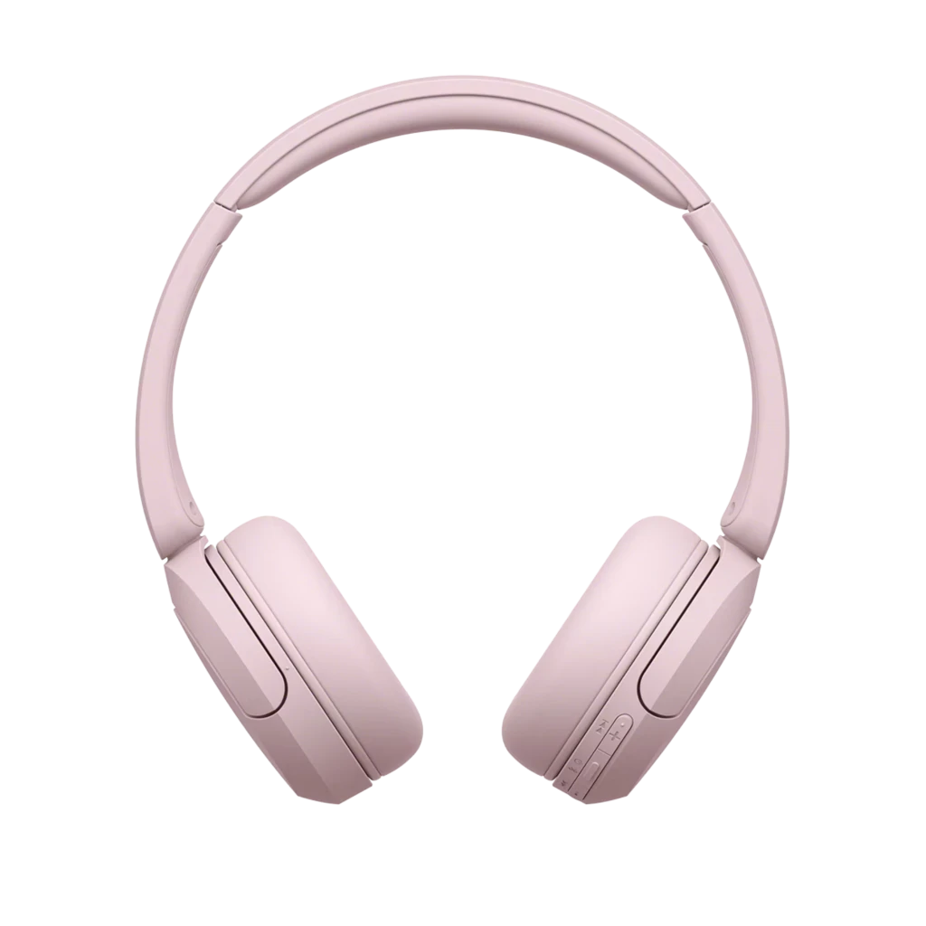 Sony WH-CH520 Rose casque sans fil on-ear rose pâle, arceau réglable, coussinets rembourrés, design pliable, port USB-C et logo Sony blanc sur l’oreillette - Ítem2