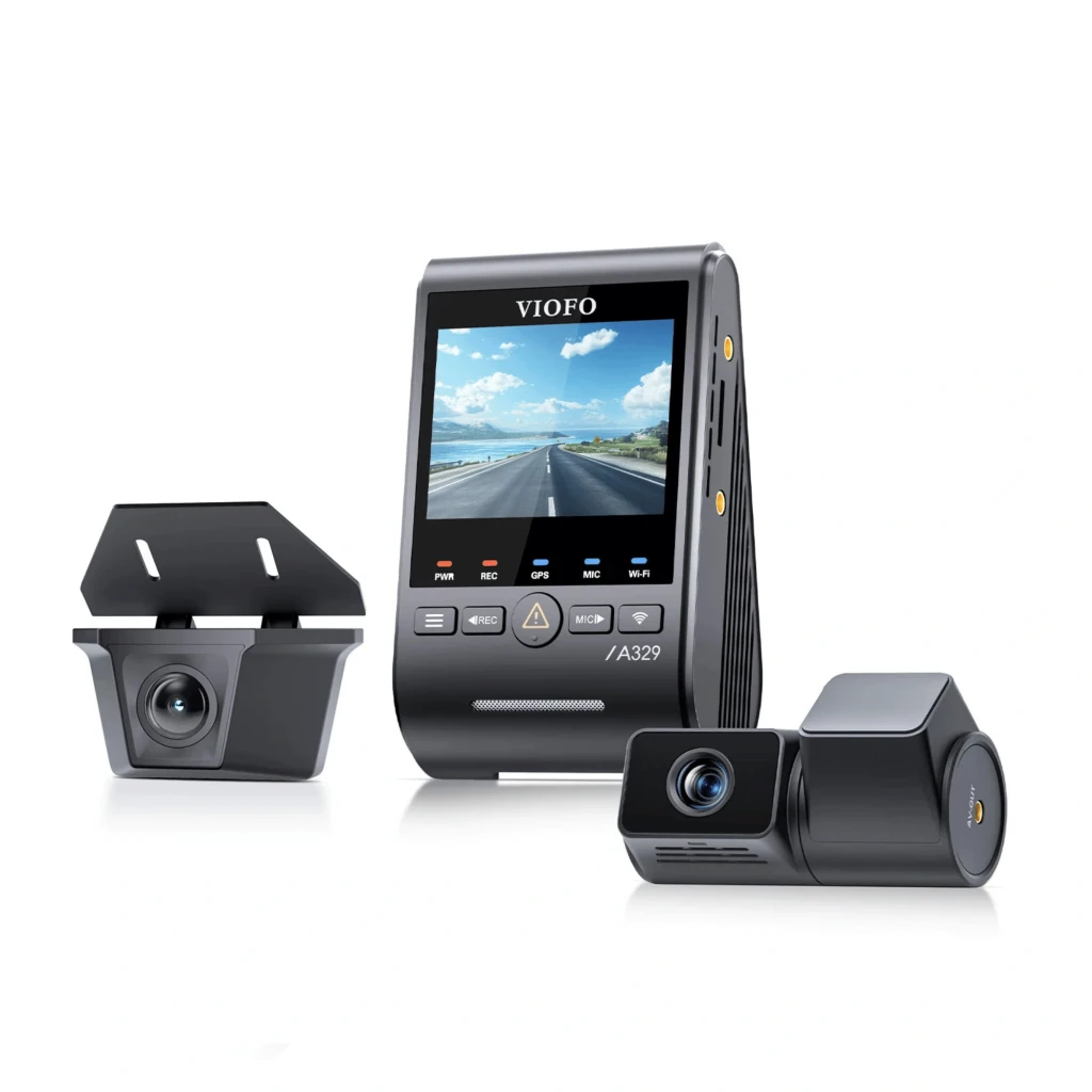 VIOFO A329TW 3CH caméra embarquée triple avec écran, objectifs 4K grand angle et téléobjectif, module arrière et caméra extérieure IP67 compacte - Ítem2