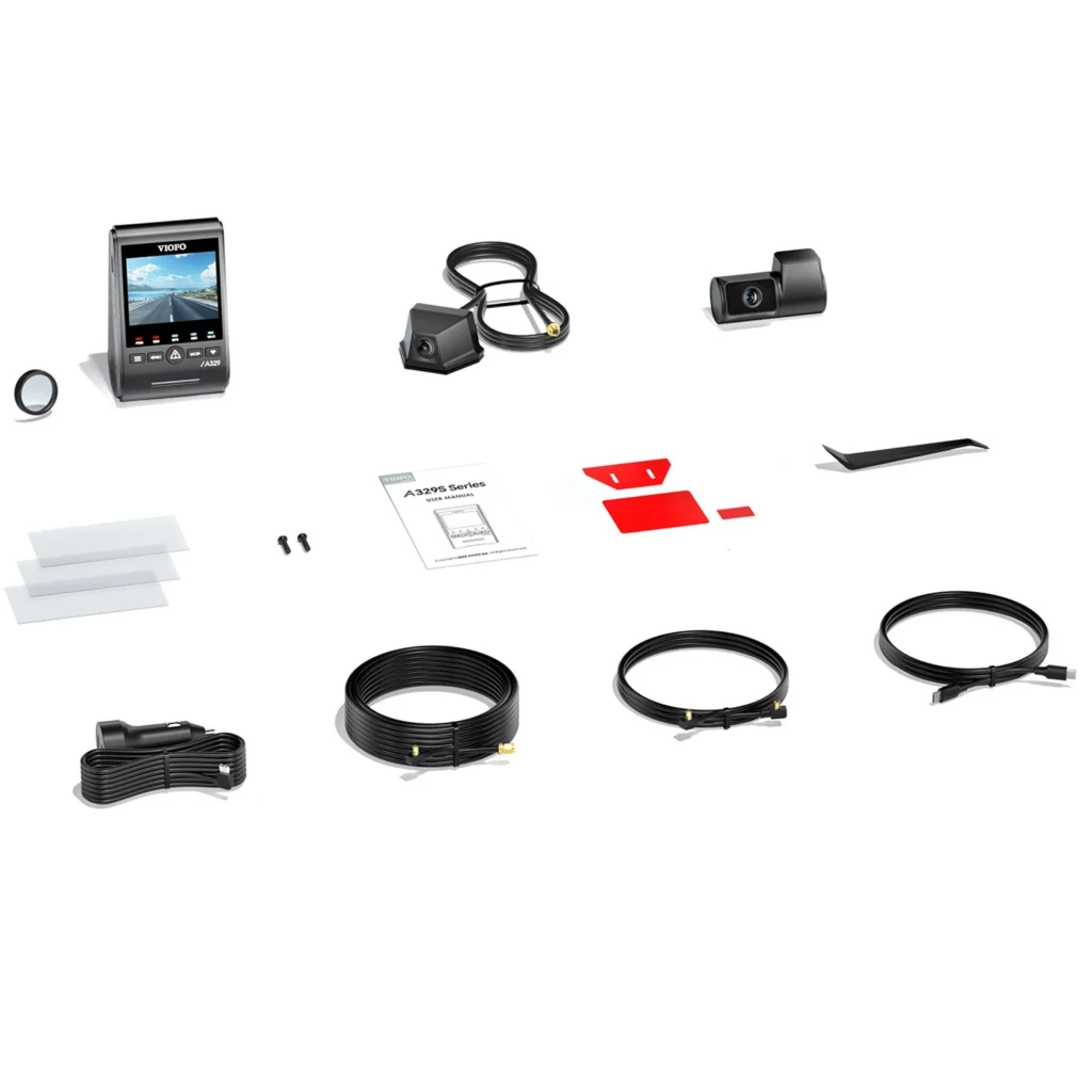 VIOFO A329TW 3CH caméra embarquée triple avec écran, objectifs 4K grand angle et téléobjectif, module arrière et caméra extérieure IP67 compacte - Ítem4