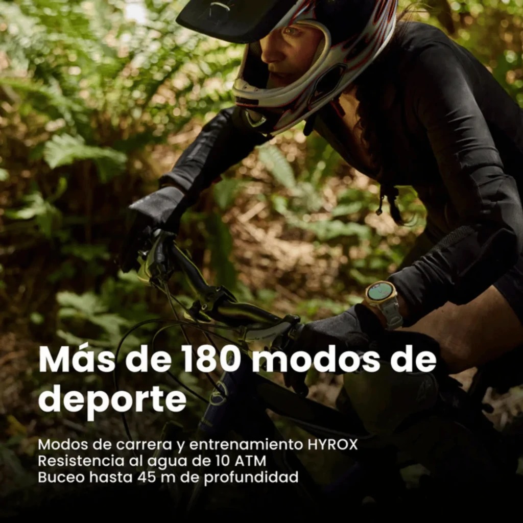Amazfit T-Rex 3 Pro Relógio Desportivo em Artic Gold, caixa robusta dourada, ecrã circular preto, bracelete cinza com fecho metálico, botões laterais - Item5