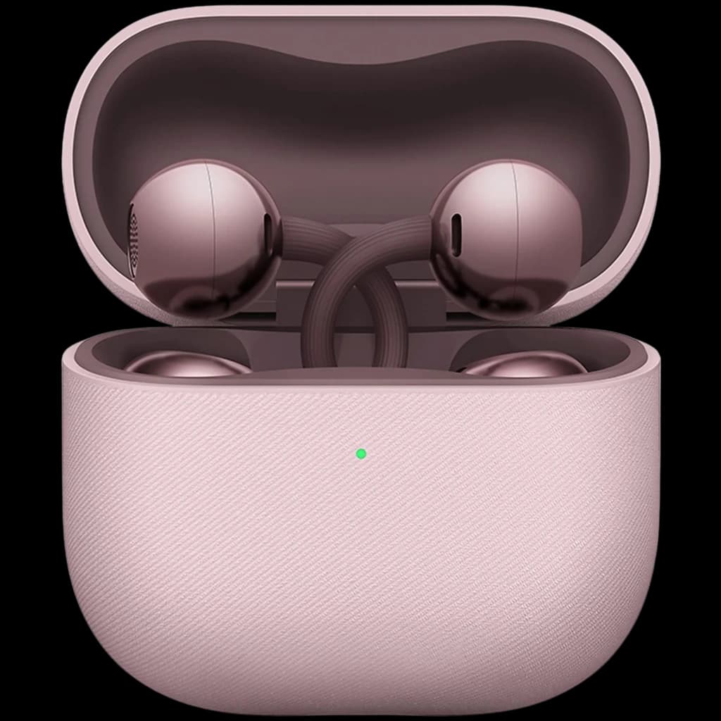 Huawei FreeClip 2 Púrpura auriculares Bluetooth con estuche rosa texturizado, diseño open-ear con clip curvo, acabado metálico y luz LED frontal