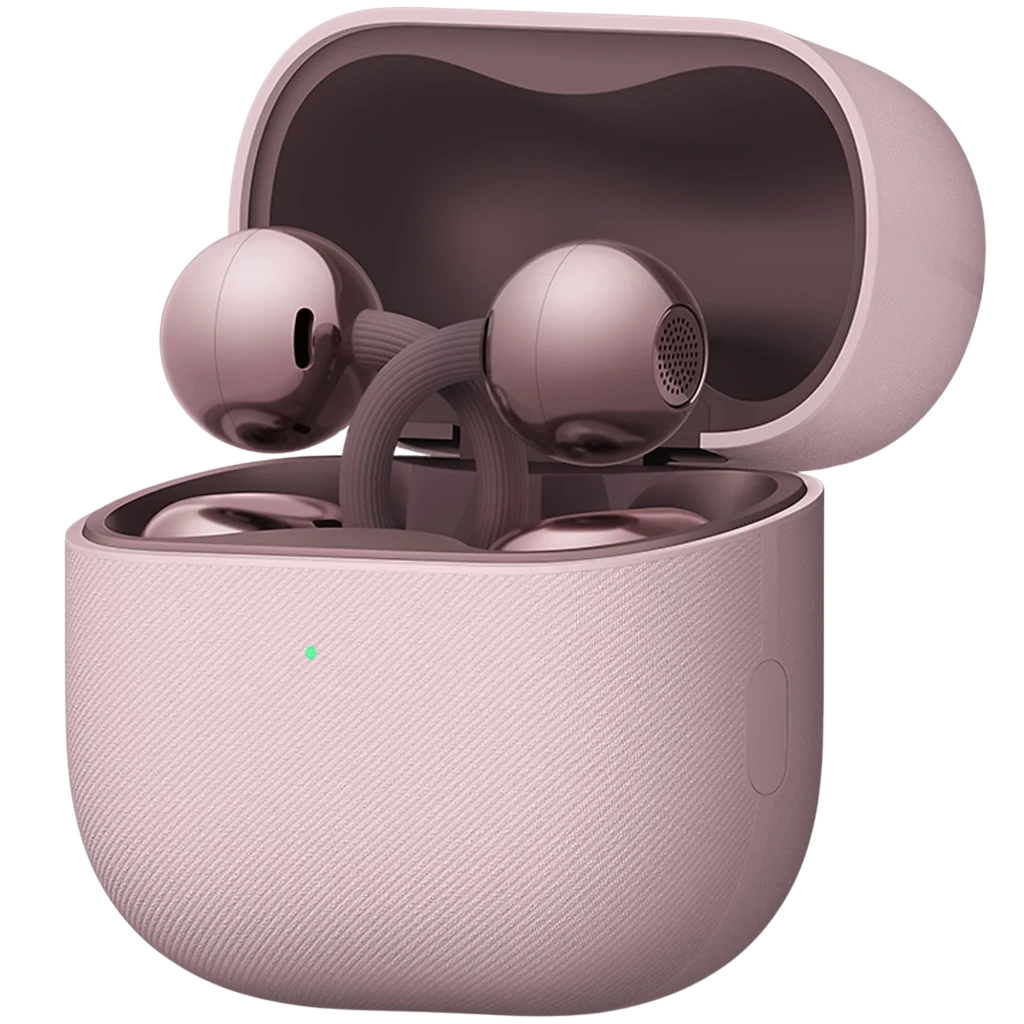 Huawei FreeClip 2 Púrpura auriculares Bluetooth con estuche rosa texturizado, diseño open-ear con clip curvo, acabado metálico y luz LED frontal - Ítem2