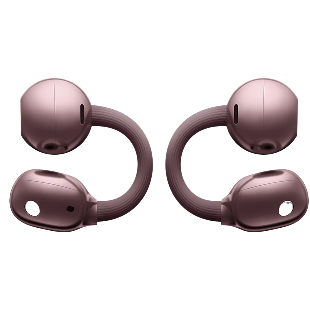 Huawei FreeClip 2 Púrpura auriculares Bluetooth con estuche rosa texturizado, diseño open-ear con clip curvo, acabado metálico y luz LED frontal - Ítem4