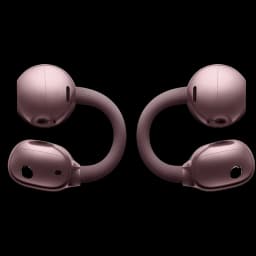 Huawei FreeClip 2 Púrpura: auriculares Bluetooth de clip abierto en tono violeta, diseño ergonómico curvo, cápsulas redondeadas con ranuras y orificios