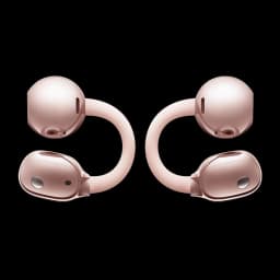 Huawei FreeClip 2 Rose Gold auriculares Bluetooth de clip abierto en color rosa oro, diseño curvo con puente flexible y cápsulas magnéticas simétricas