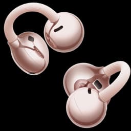 Huawei FreeClip 2 Rose Gold auriculares Bluetooth con diseño open-ear en gancho, acabado rosa dorado brillante y detalles curvos minimalistas