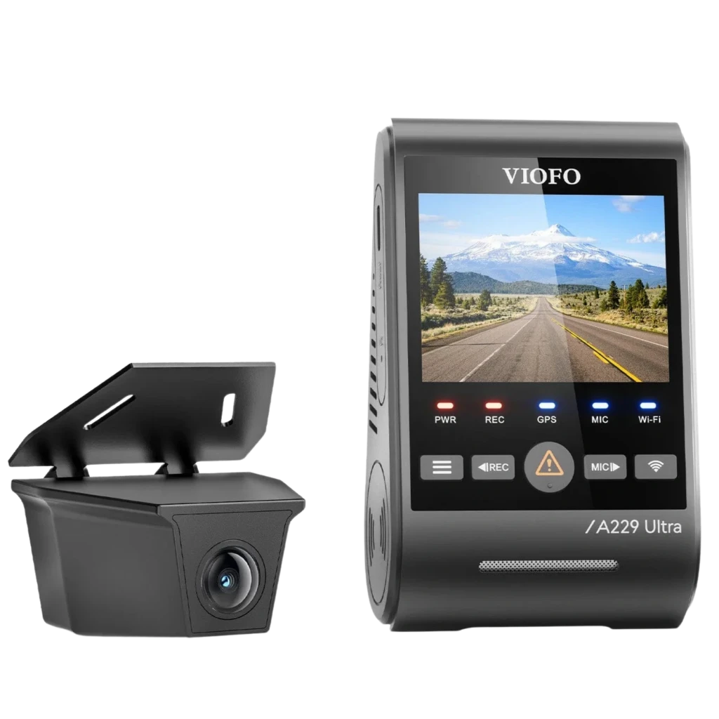 VIOFO A229 Ultra-W 2CH Dashcam 4K+4K con pantalla, botones frontales, cámaras 140° y 160°, visión nocturna, WiFi 5 GHz y cables incluidos - Ítem2