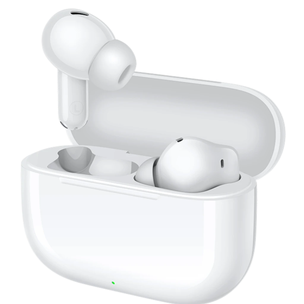 Huawei FreeBuds SE 4 brancos em estojo de carregamento compacto, acabamento brilhante, luz LED frontal e design ergonômico intra-auricular - Item1