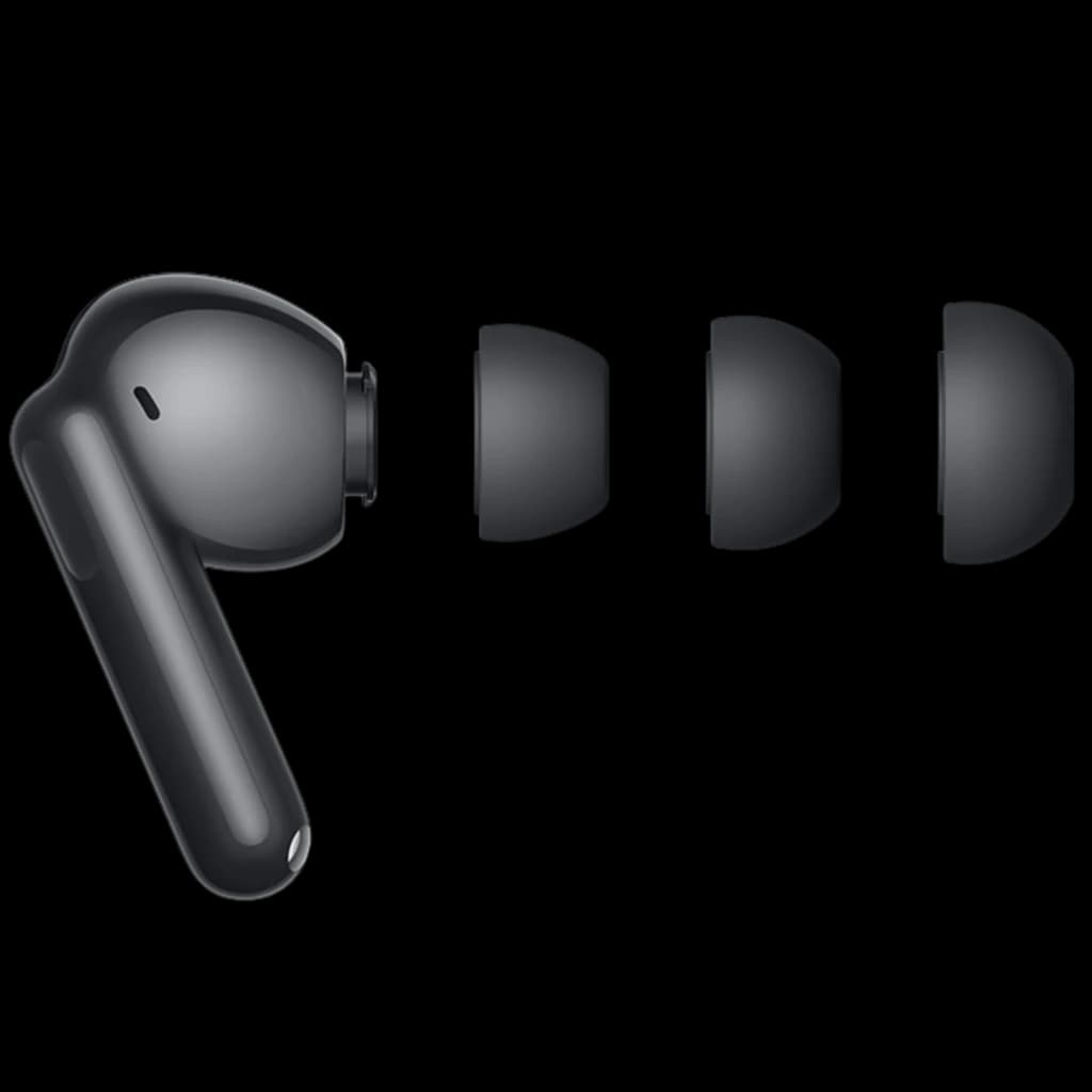 Huawei FreeBuds SE 4 negro con diseño in-ear, acabado brillante y varias almohadillas de silicona intercambiables; compacto, ergonómico y Bluetooth ANC 50 h