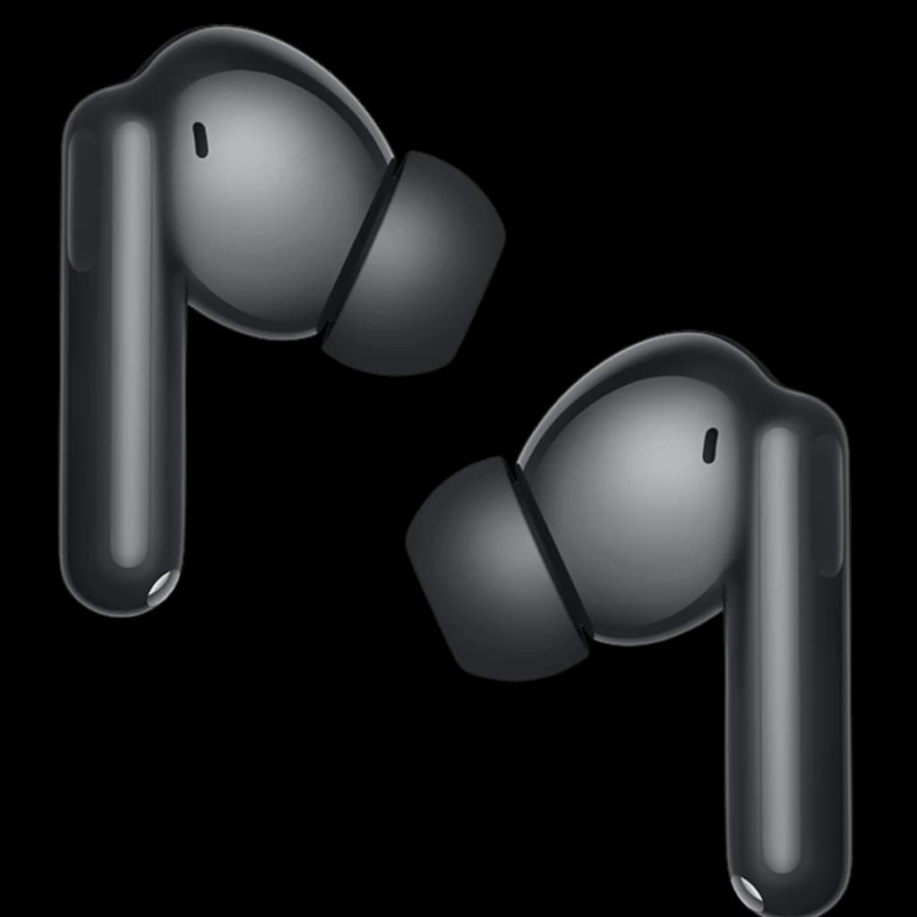 Huawei FreeBuds SE 4 negros: audífonos in-ear con puntas de silicona, diseño compacto y mate, micrófonos integrados, estilo tipo bastón, acabado elegante