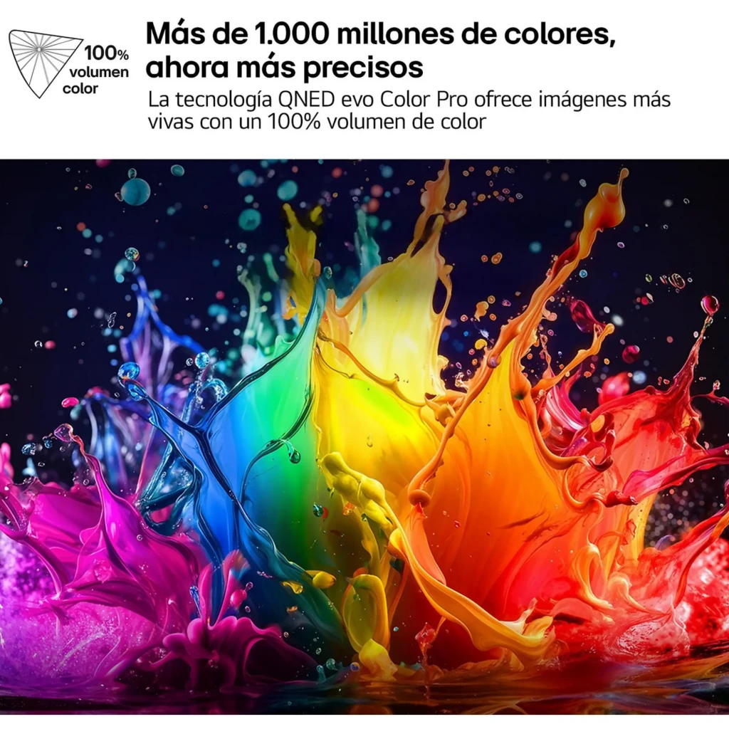 LG 43QNED81B6C Smart TV QNED Evo MiniLED 43 polegadas 4K com bordas finas, tela vibrante com cores intensas e logo AI 2026 exibido na frente - Item6