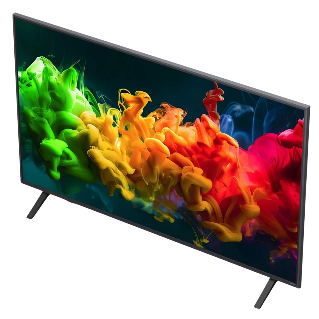 LG 43QNED81B6C Smart TV QNED Evo MiniLED 43 polegadas 4K com bordas finas, tela vibrante com cores intensas e logo AI 2026 exibido na frente - Item2