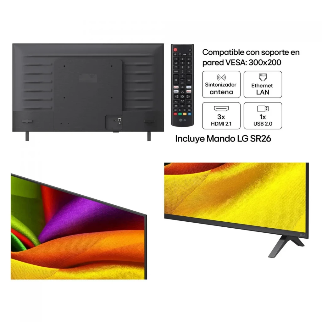 LG 43NU8E0B3LA Smart TV NanoCell 43 4K UHD com AI, cores vívidas, nitidez +180%, 2040 zonas de atenuação, pés duplos e moldura fina preta - Item2