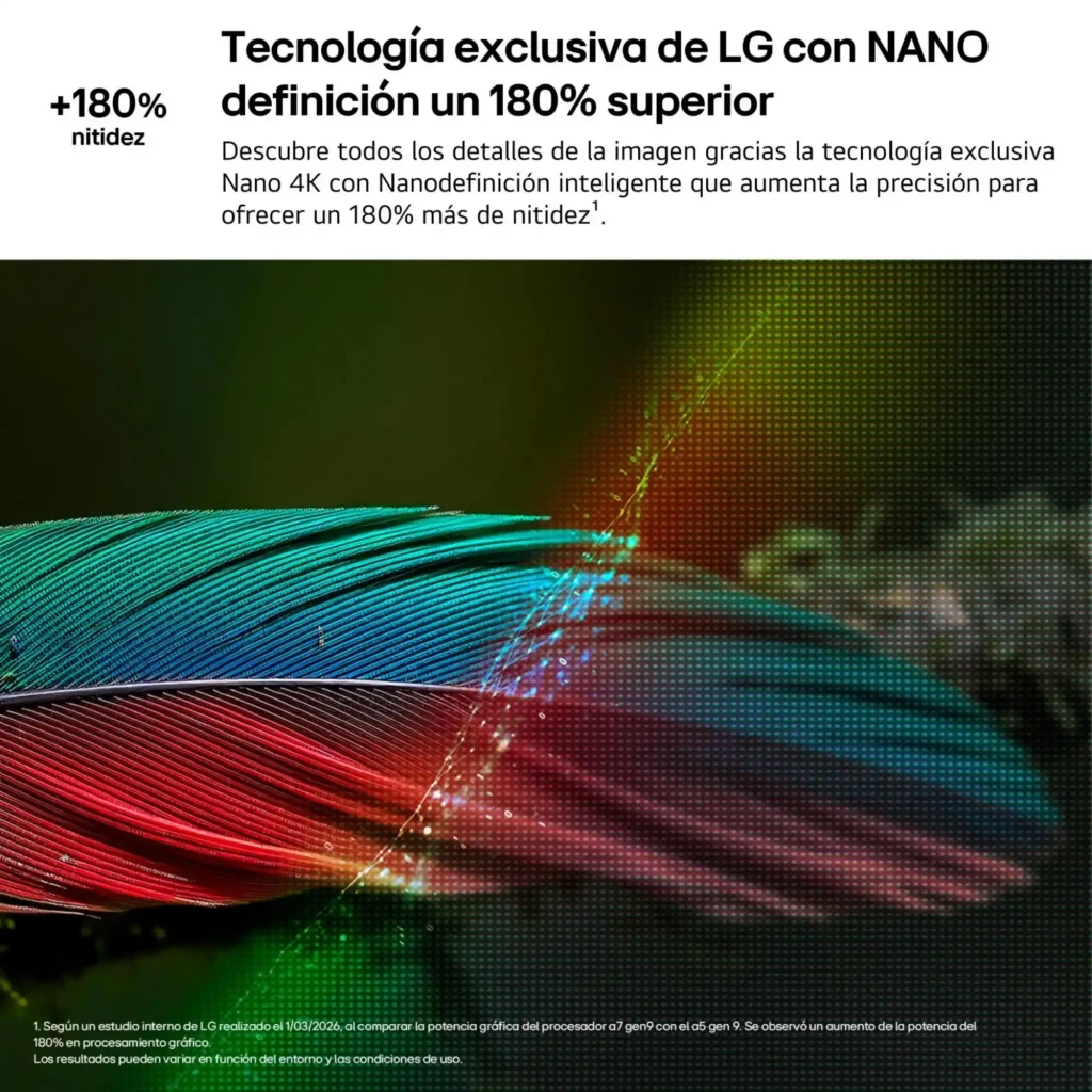 LG 75NU8E0B3LA Smart TV NanoCell 75 4K UHD com AI, cores vívidas, nitidez +180%, 2040 zonas de atenuação, pés duplos e moldura fina preta - Item2